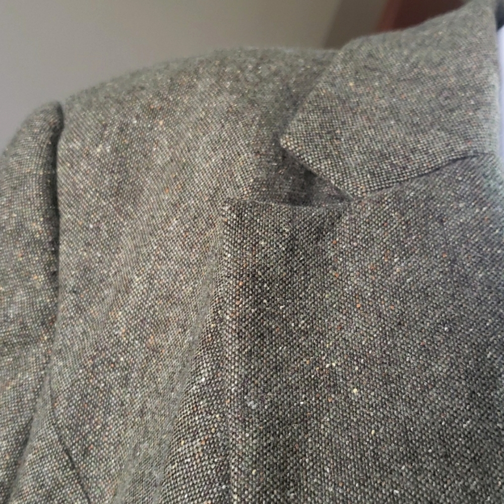 Vintage Casual Corner Women's Beige/Green Jacket Size 16 MadeiIn Romania - Picture 4 of 11